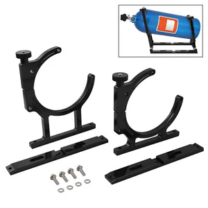 BEVINSEE Nitrous Oxide Nos Billet Aluminum Single Bottle Holder Bracket 7" Black - Picture 1 of 17