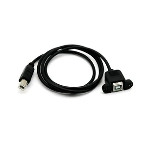 1x USB 2.0 B Male To B Female Socket Panel Mount Printer Extension Cable 1M/3FT - Picture 1 of 1
