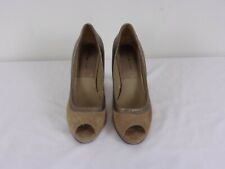 Bandolino SUEDE 4" Peep-Toe Pumps     SIZE: 9M      CAMEL BROWN