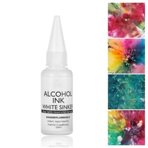 White &Pearl-White Ink Set for Resin Art Alcohol-Based Ink for Painting