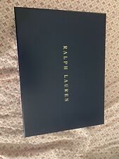 Polo Ralph Lauren Navy Gift Box With Wrapping Pper And Seal 15.25 x 10.25 x 2.25
