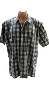 Levis Shirt Mens Large Button Up Short Sleeve Plaid Outdoor Camp Casual Green - Picture 1 of 5