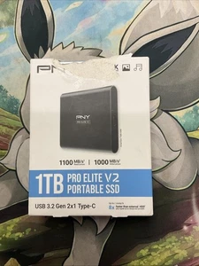 PNY 1TB Pro Elite V2 Portable SSD portable Drive - Picture 1 of 2