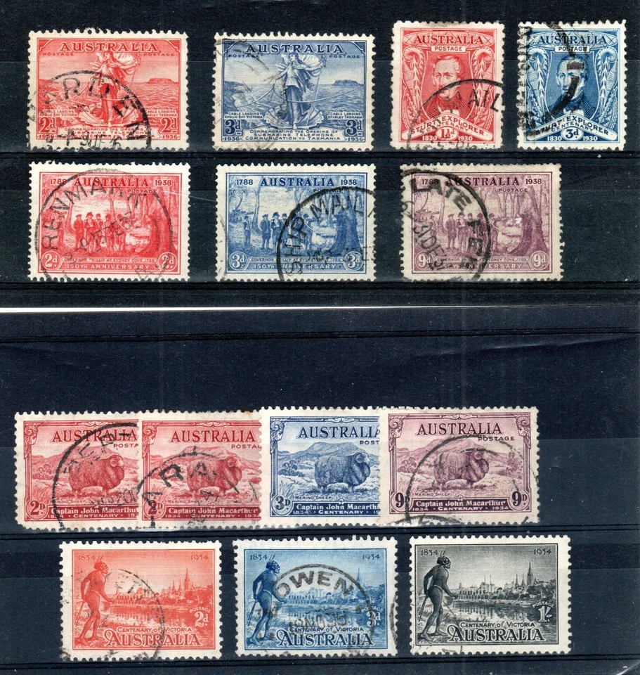 澳大利亚 1930 - 36 年可选库存卡 SG 117 和 163 FU CDS — 第 1/1 张图片