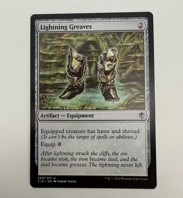 MTG Magic the Gathering Lightning Greaves (260/374) Commander 2016 LP - Image 1 of 2