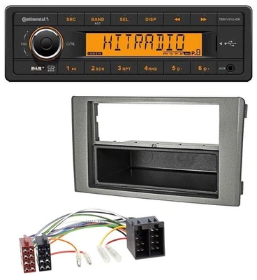 Continental 1DIN DAB MP3 AUX USB Autoradio für Iveco Daily (06-14) dunkelgrau - Bild 1 von 4