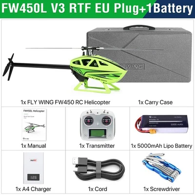 Fly wing FW450L V3 RC Aircraft 3D GPS 6CH Remote Control Auto Return Helicopter - Image 1 of 4