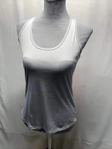 Under Armour Women’s Small White Orange Racerback Heat Gear Athletic Top - Picture 1 of 12