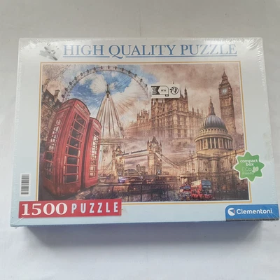 1500 Piece Vintage London Jigsaw Puzzle Clementoni Brand New Factory Sealed - Image 1 of 4
