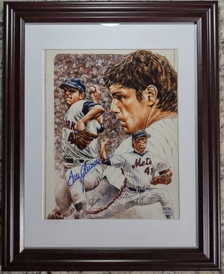 BUY IT NOW SALE! Tom Seaver Signed Autographed 8x10 Mets Baseball Photo PSA! - Image 1 of 2