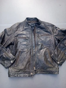 Authentic Redskins Vintage Real Leather Jacket Biker Bomber Size M - Picture 1 of 20