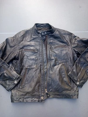 Authentic Redskins Vintage Real Leather Jacket Biker Bomber Size M - Image 1 of 4