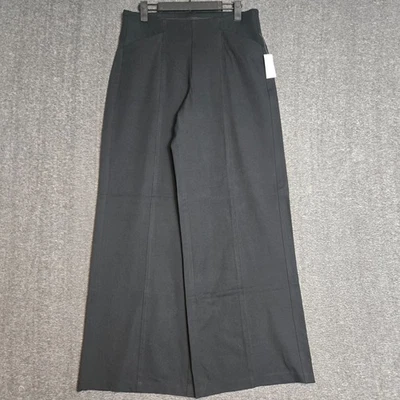 Pantalones para mujer Old Navy tiro alto pixie pierna ancha negros talla mediana Foto 1 de 4