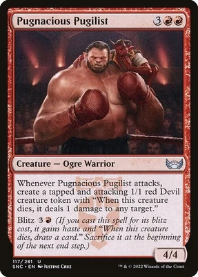 (1x FOIL) PUGNACIOUS PUGILIST - SNC New Capenna – MTG Magic the Gathering Card - Image 1 of 4