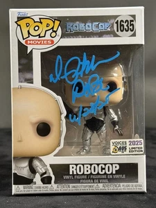 Dr. Peter Weller Firmado ROBOCOP VOCES CONTRA EL CÁNCER FUNKO POP CERTIFICADO DE AUTENTICIDAD JSA Testigo - Imagen 1 de 6