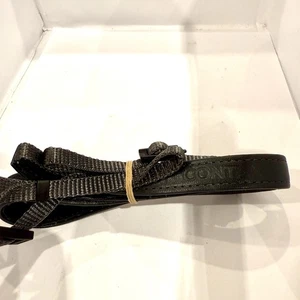 [Near Mint] CONTAX G1/2 Grey/Black Leather Neck Strap from Japan - Picture 1 of 9