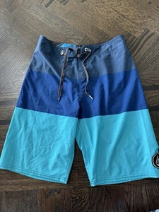 Volcom Boys Size 18 Waist 29" Blue Swim Trunks Board short - Picture 1 of 4