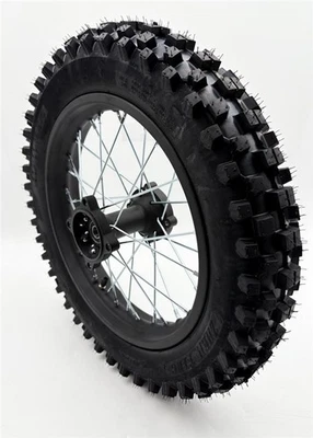 14" Steel Rear Pit Bike Wheel & Tyre. Big Rear Wheel 15mm axle - Image 1 of 3
