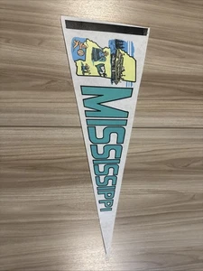 Banderín de fieltro de destino de viaje del estado de Mississippi de colección - Imagen 1 de 4