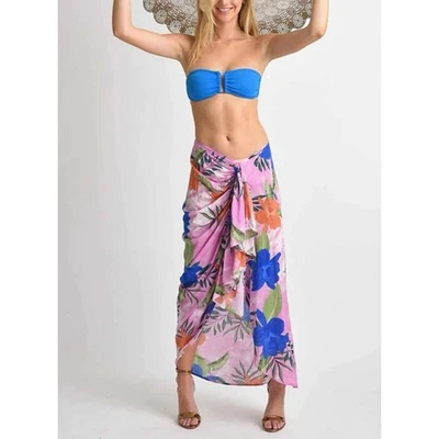 Muche et Muchette Tropical Flower Swim Cover Up Beach Skirt Size OS - Image 1 of 4