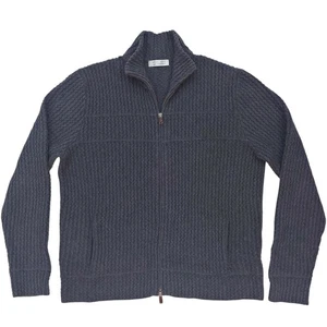 Suéter Nigel Hall Cremallera Completa Para Hombres XL Lana de Cordero Súper Fina Gris Tejido - Imagen 1 de 15