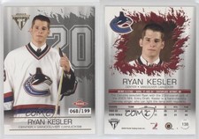2003 Pacific Private Stock Titanium Hobby Jersey Number Ryan Kesler Rookie RC