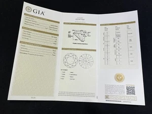 1.51 Ct Round Brilliant SI2 Clarity D Color GIA Certified Diamond - Picture 1 of 4