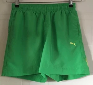 BOYS PUMA TRUNKS FIT GREEN SWIM SHORTS SIZE XL UK 30 CHILDRENS CHILDS - Picture 1 of 4