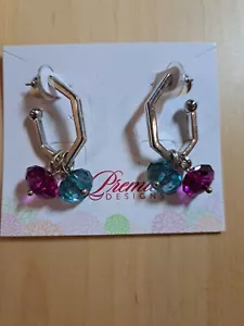 Premiere Design Inc True Colors Silver Tone Earrings - Picture 1 of 3