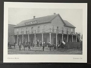 POSTKARTE UNBESENDET - KALIFORNIEN, DOWNEY - CENTRAL HOTEL - REPRO - Bild 1 von 2