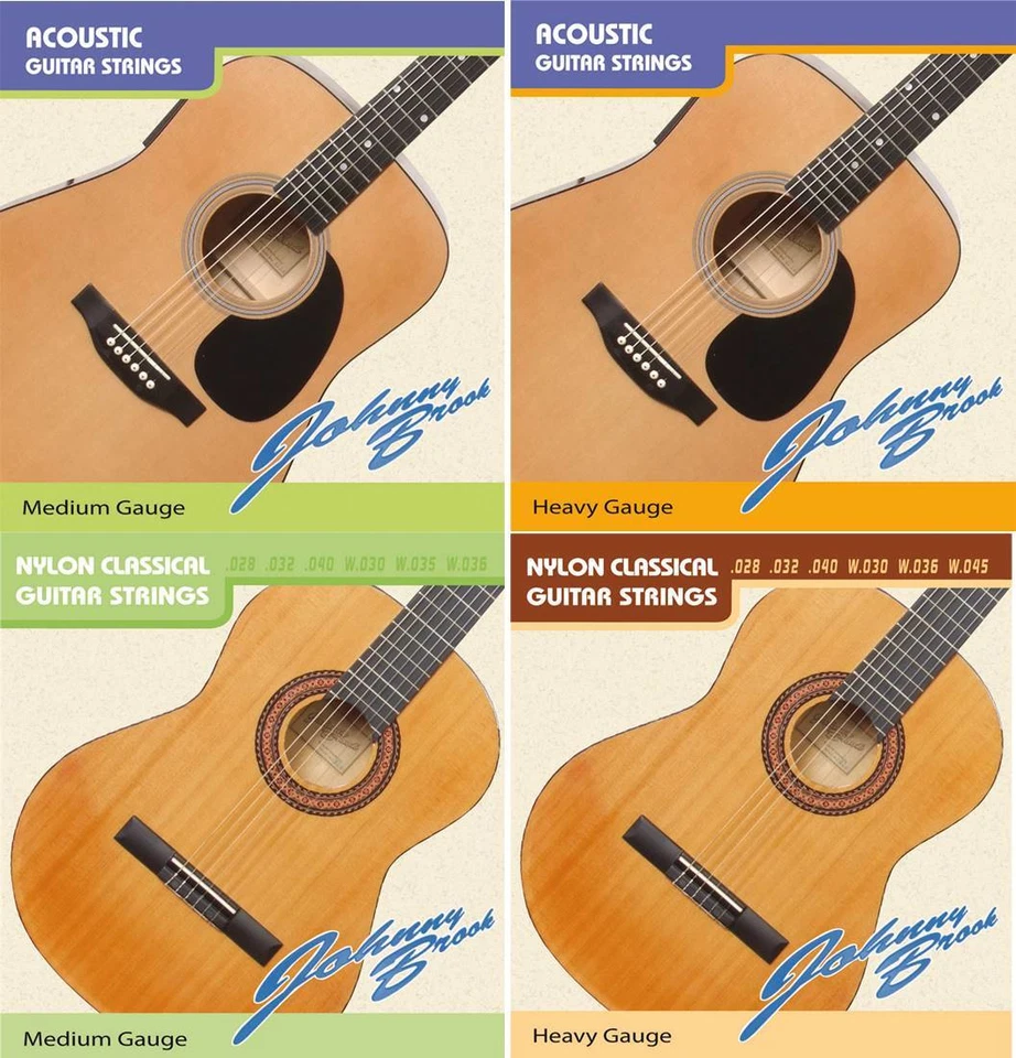 Johnny Brook High Quality Acoustic Classical Guitar Strings String Pack Of 6 - Image 1 of 1