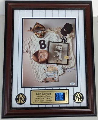 Autographed & Framed 20x24 Don Larsen Yankees Photo Display W/Video (JSA/COA) - Image 1 of 4