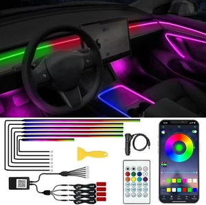 10 in 1 Acrylic LED Strip Ambient Light with App Wireless Remote Control Charger - Picture 1 of 9