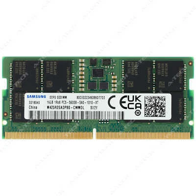 Samsung 16GB DDR5 5600 MHz PC5-44800 SODIMM Laptop Memory RAM (M425R2GA3PB0-CWM) - Image 1 of 2