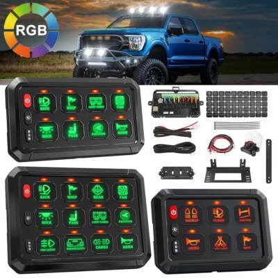 6/8/12 Gang Schaltpanel Schalter RGB LED Licht Electronic Relay System 12V-24V - Bild 1 von 4