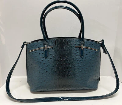 DASEIN Handbag Satchel Purse TEAL Tote Croc Embossed Crossbody Faux Leather - Image 1 of 4