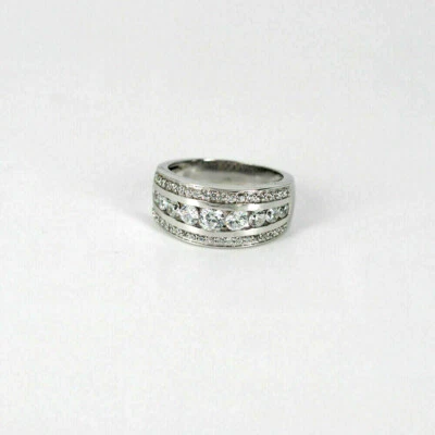 1/2Ct White Round Brilliant Cut CZ Men's Wedding Band In 925 Sterling Silver - Image 1 of 4