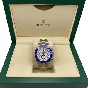 Rolex Yacht-Master II Stahl Command Blende Weiß Zifferblatt Automatische Uhr - Bild 1 von 6