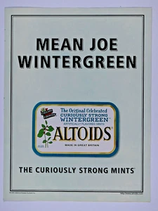 ALTOIDS Mints Mean Joe Wintergreen Vintage 1998 Original Print Ad 8.5 x 11" - Picture 1 of 5