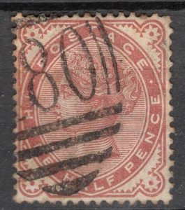 GB QV 1 1/2d venetian used 1880s numeral postmark - Picture 1 of 2