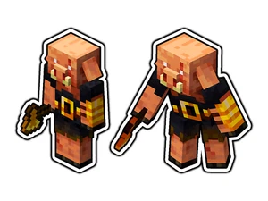 #1345 Piglin Brute Impermeable Vinilo Adhesivo Calcomanía Troquelada - Imagen 1 de 3