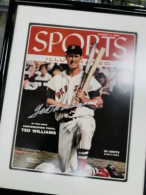 Ted Williams Firmado 1955 Sports Illustrated SI 8x10 Cubierta Enmarcada con Certificado de Autenticidad Foto 1 de 4