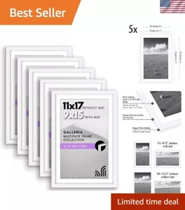 Durable Plastic Picture Frame Set of 5 - Polished Plexiglass for Modern Display - Picture 1 of 11