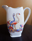 Vintage Kitsch Rubian Art Pottery Jug - Flamingo Design