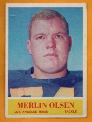 Merlin Olsen 1964 Philadelphia Gum ROOKIE #91 Los Angeles Rams no creases - Image 1 of 2