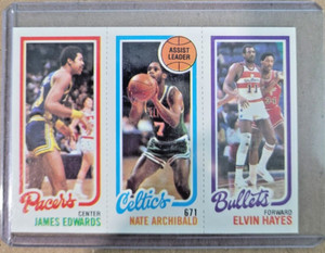 1980 - 1981 TOPPS BASKETBALL ELVIN HAYES 248 NATE ARCHIBALD 32 JAMES EDWARDS 118