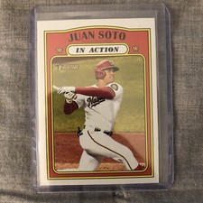 2021 Topps Heritage Baseball #36 Juan Soto Washington Nationals In Action