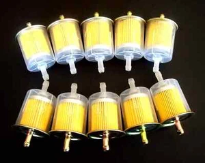 10 INDUSTRIAL 5/16" INLINE FUEL GAS FILTERS LAWN MOWER TRACTOR CAR TRUCK - Picture 1 of 2