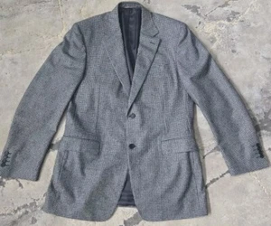 CANALI Blue Black Orange Check Wool Cashmere Sport Coat Jacket Blazer 42R - Picture 1 of 17