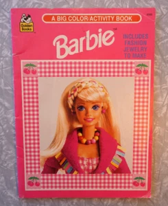 Libro de actividades Barbie Big Color 1994 Mattel dorado - Imagen 1 de 14